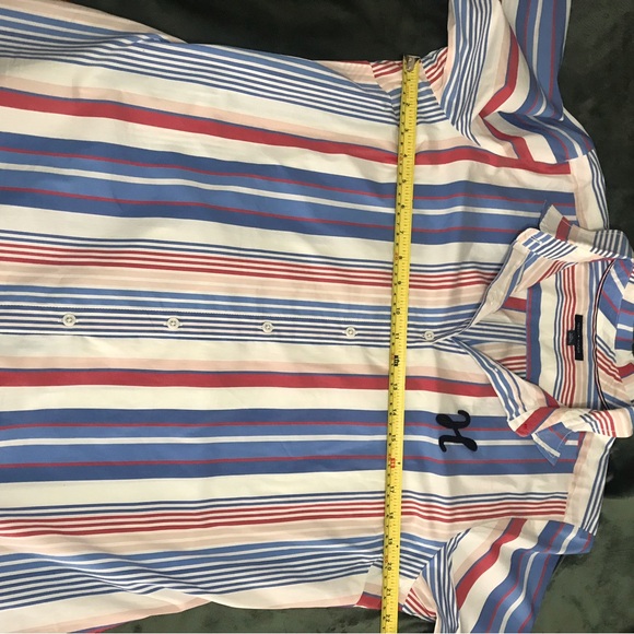 Button down Shirt Dress TOMMY HILFIGER Striped Belted Midi Dress XL Like new - Picture 7 of 16